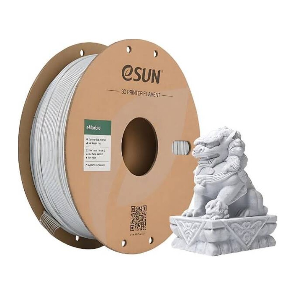 eSUN ePLA-Marble Mermer Desenli Filament Naturel 1.75 mm 1 kg makara