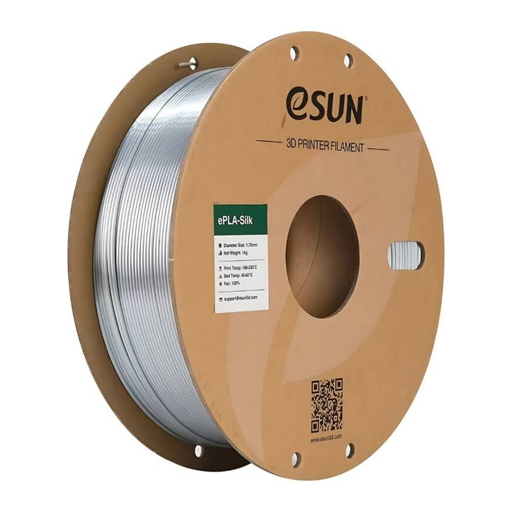 eSUN ePLA-Silk Metalik Filament Metalik Gümüş 1.75 mm 1 kg makara