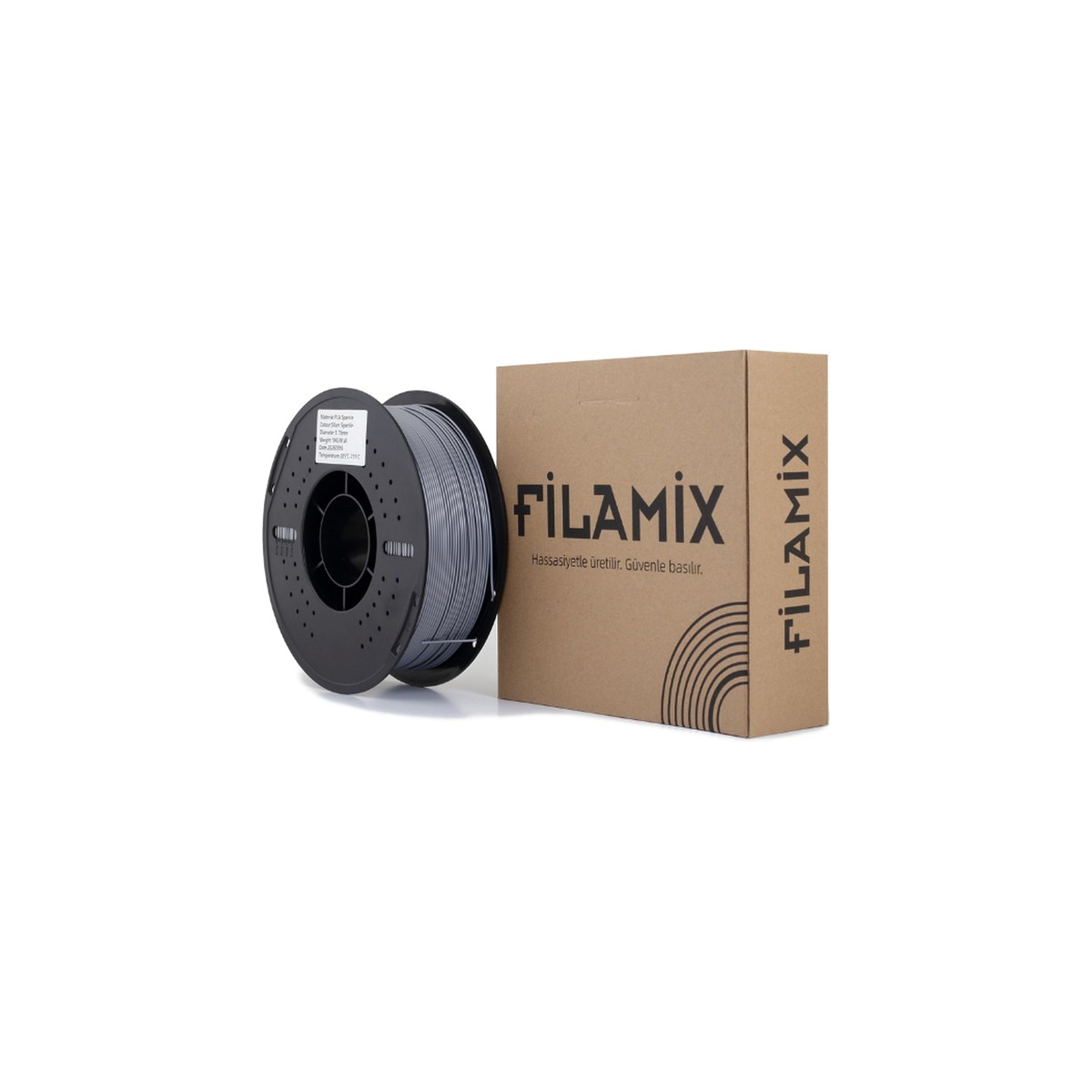 Filamix Sparkle PLA Filament Silver