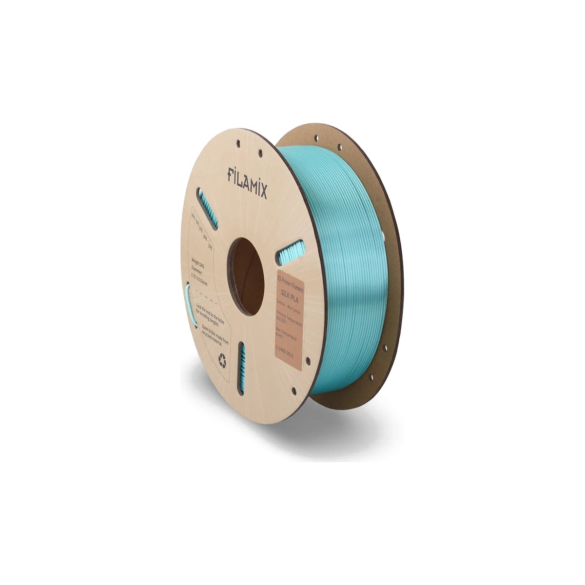 Filamix Silk PLA Filament Mint Green