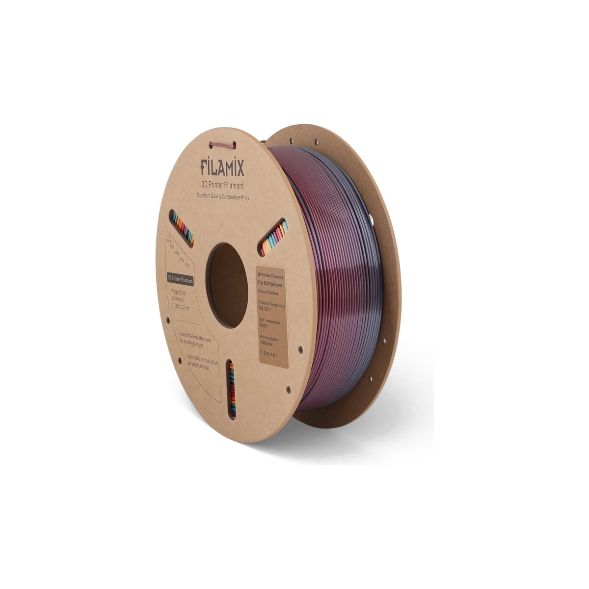 Filamix Silk PLA Filament Rainbow