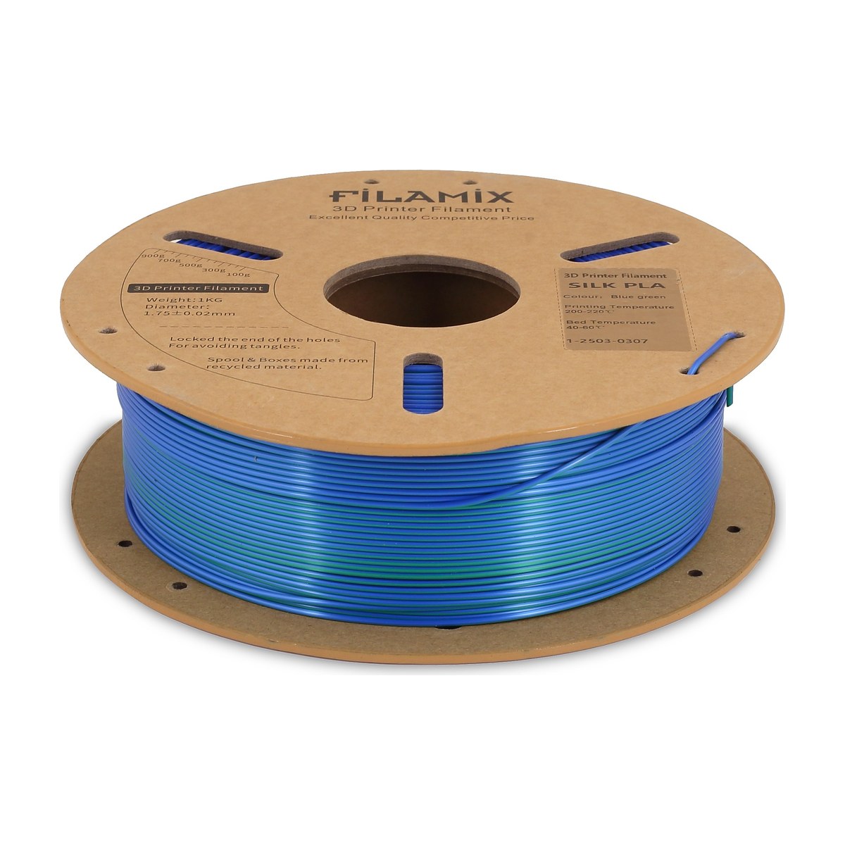 Filamix Silk Magic PLA Filament 1.75mm 1kg - Çift renk etkisi