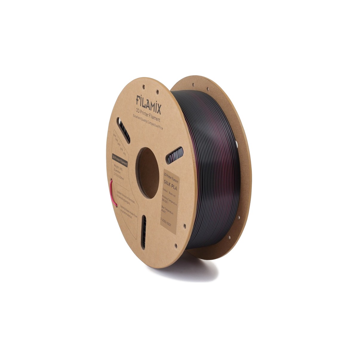 Filamix Silk Magic PLA Filament Black-Red