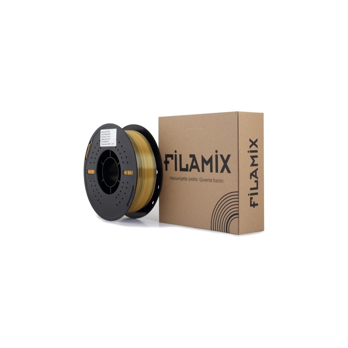 Filamix Silk Magic PLA Filament Black-Gold