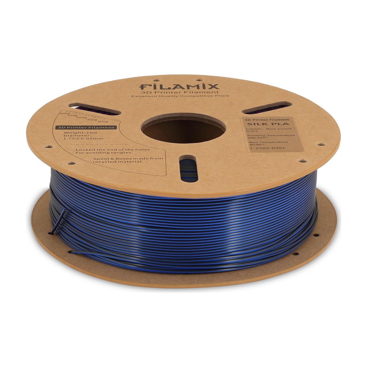 Filamix Silk Mystic PLA Filament 1.75mm 1kg - Tek nozulda çok renk