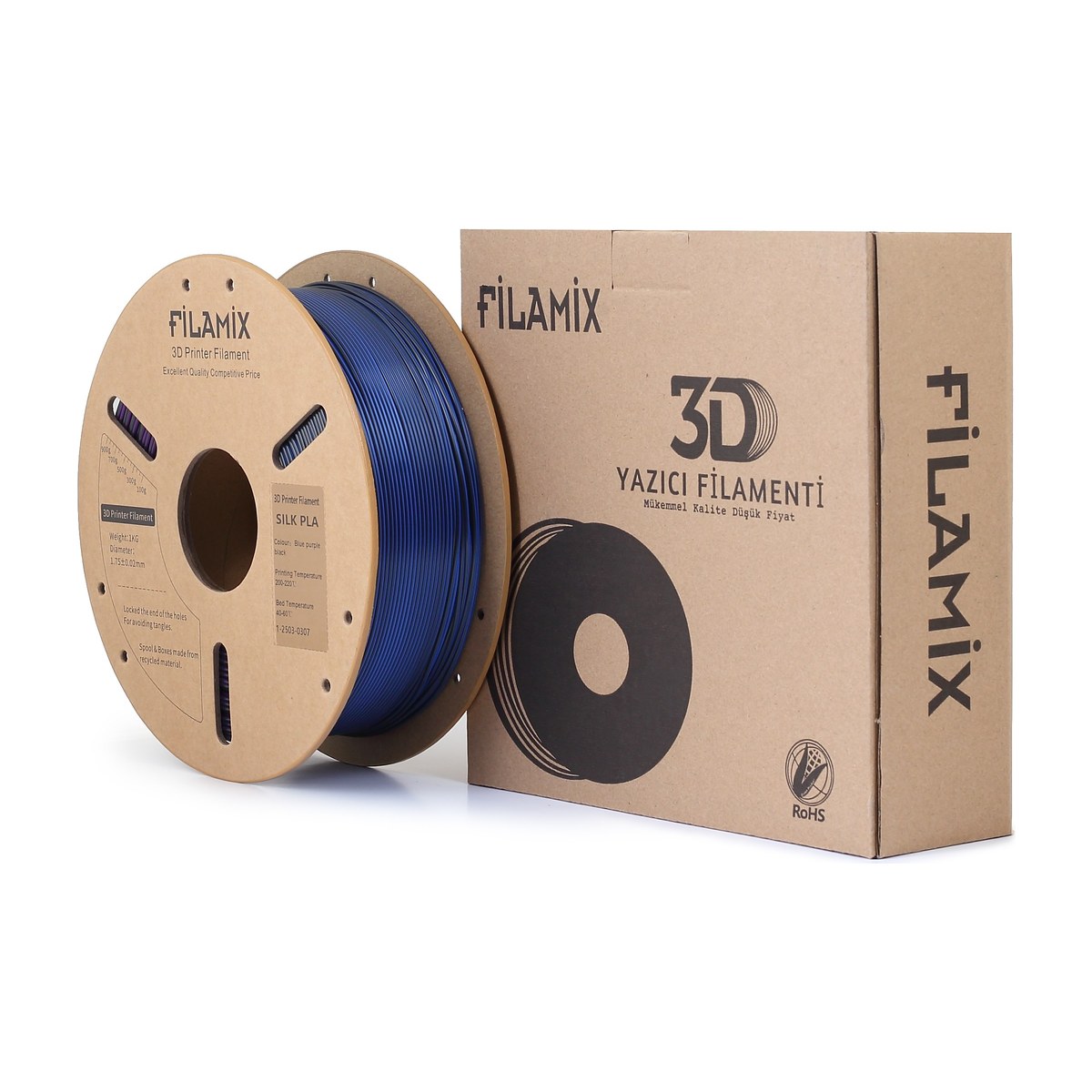 Filamix Silk Mystic PLA Filament 1.75mm 1kg - İpeksi parlaklık