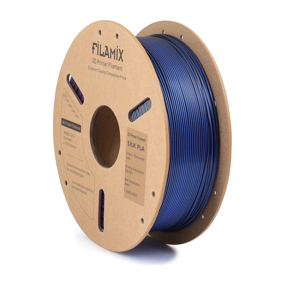 Filamix Silk Mystic PLA Filament 1.75mm 1kg - Üç renk etkisi