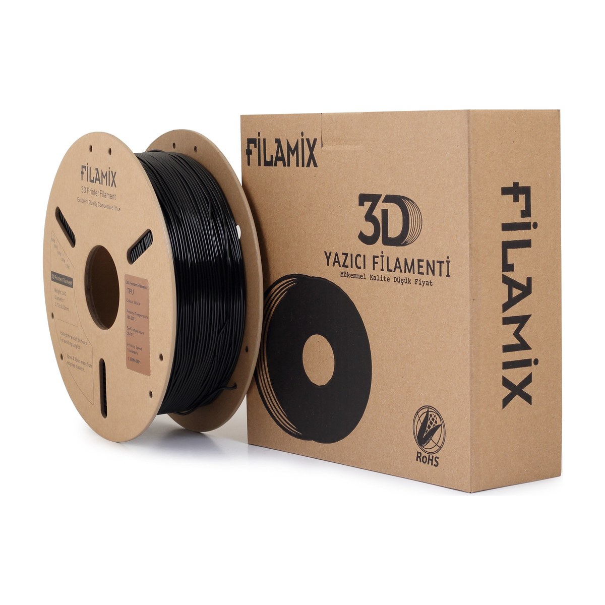 Filamix TPU 95A Esnek Filament 1.75mm 1kg - Aşınma dayanımı