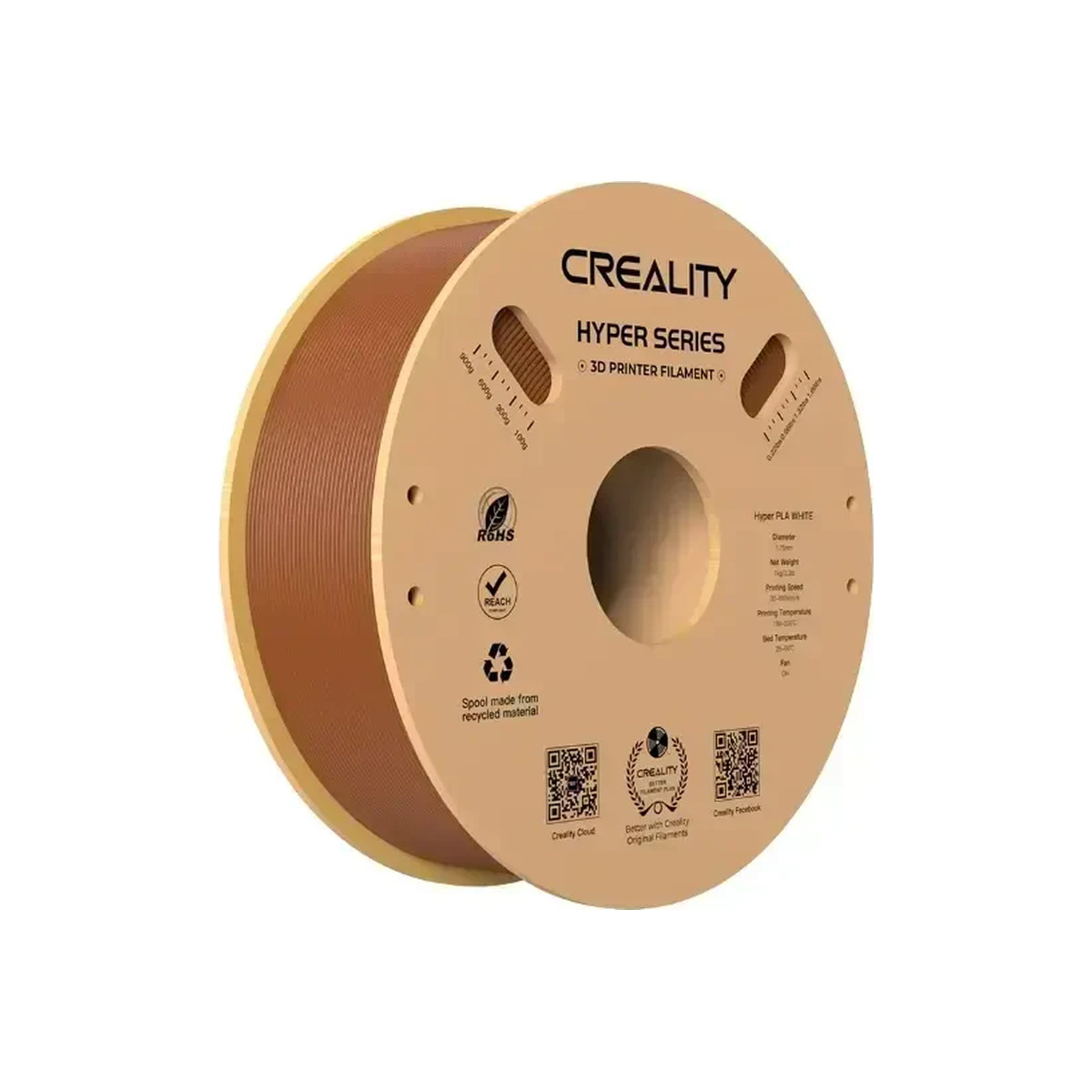 Creality Hyper PLA Filament 1.75mm 1kg Kahverengi