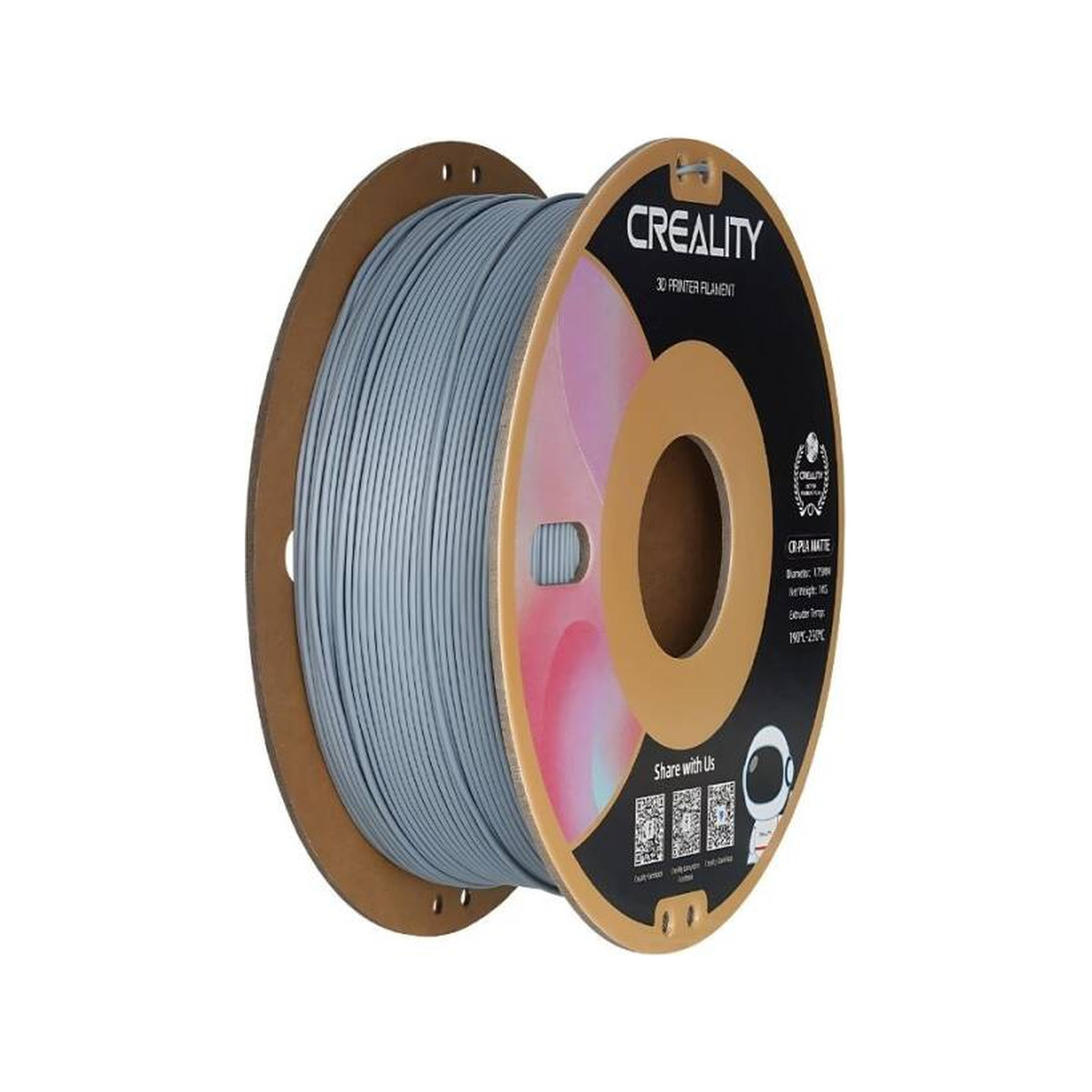 Creality CR-PLA Matte Filament 1.75mm 1kg Gri
