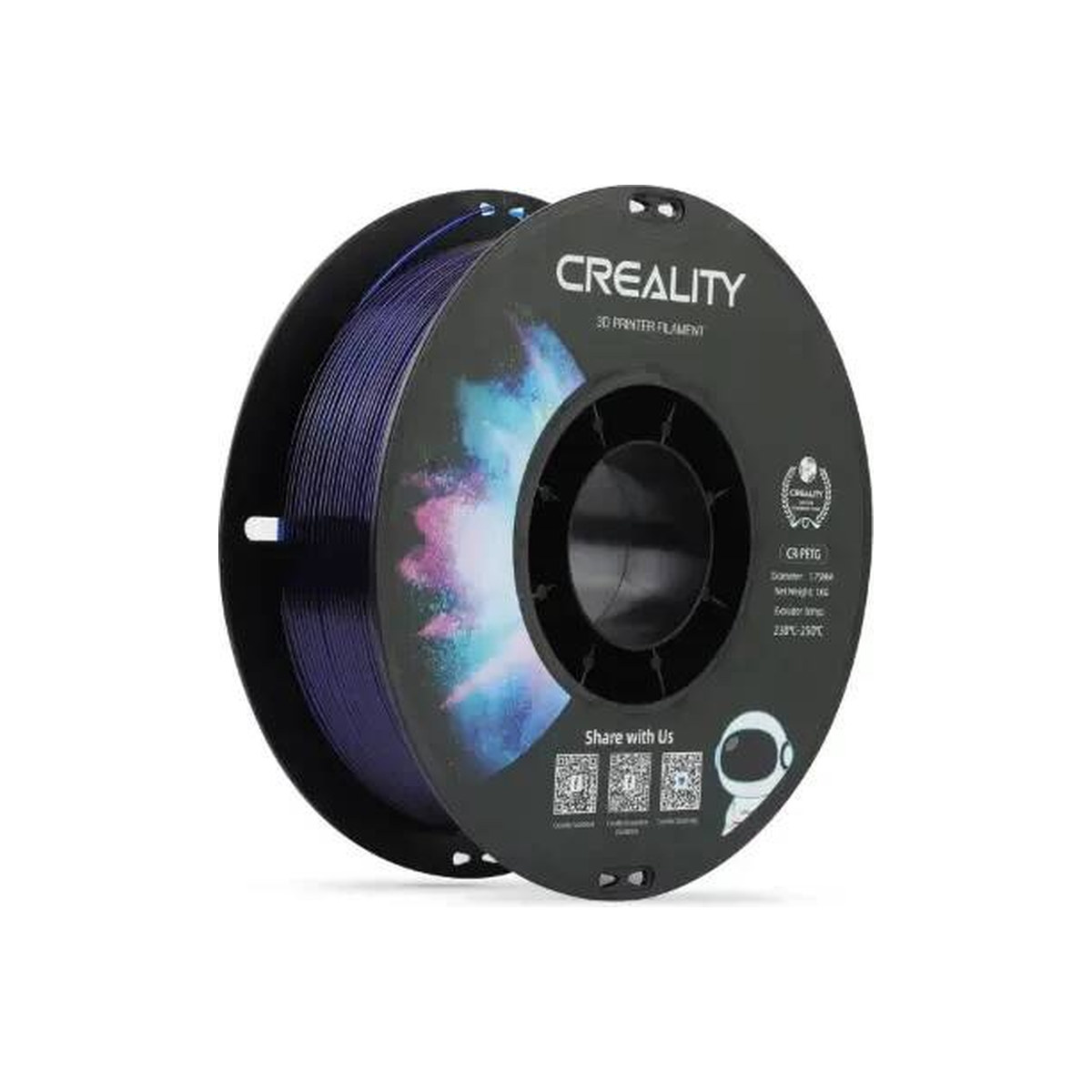 Creality CR-PETG Filament 1.75mm 1kg Transparan Mavi