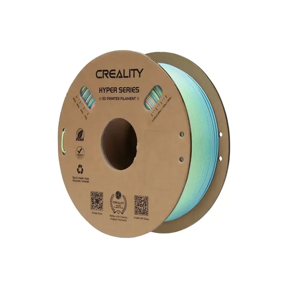 Creality Hyper PLA Rainbow Filament 1.75mm 1kg - Boya yapmadan renkli sonuç