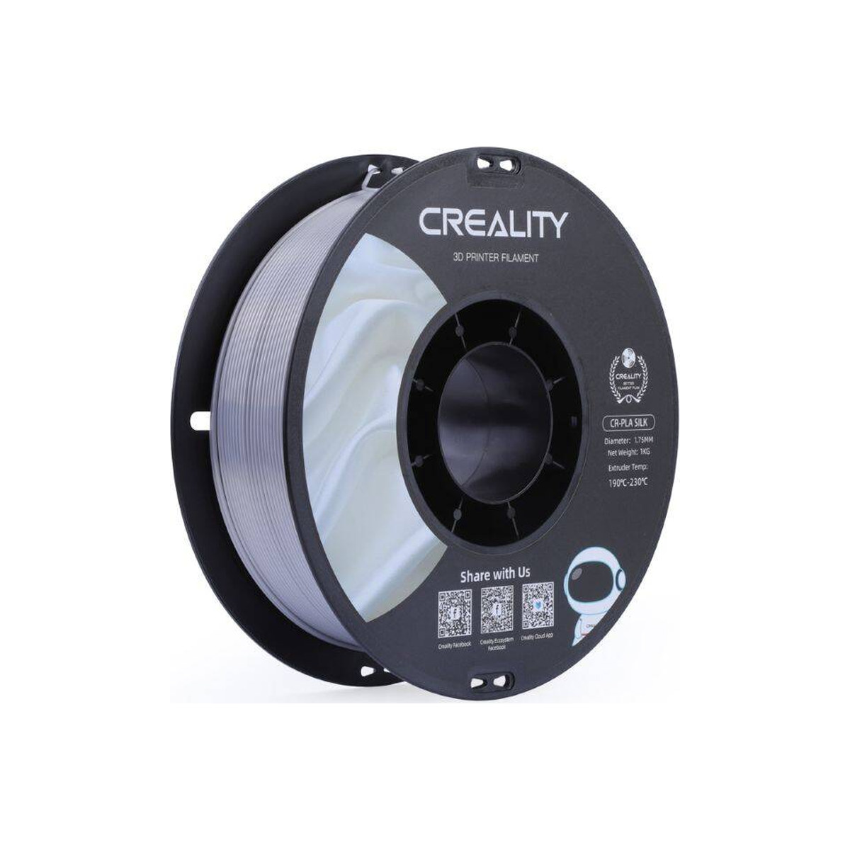 Creality CR-PLA Silk Filament 1.75mm 1kg Gümüş