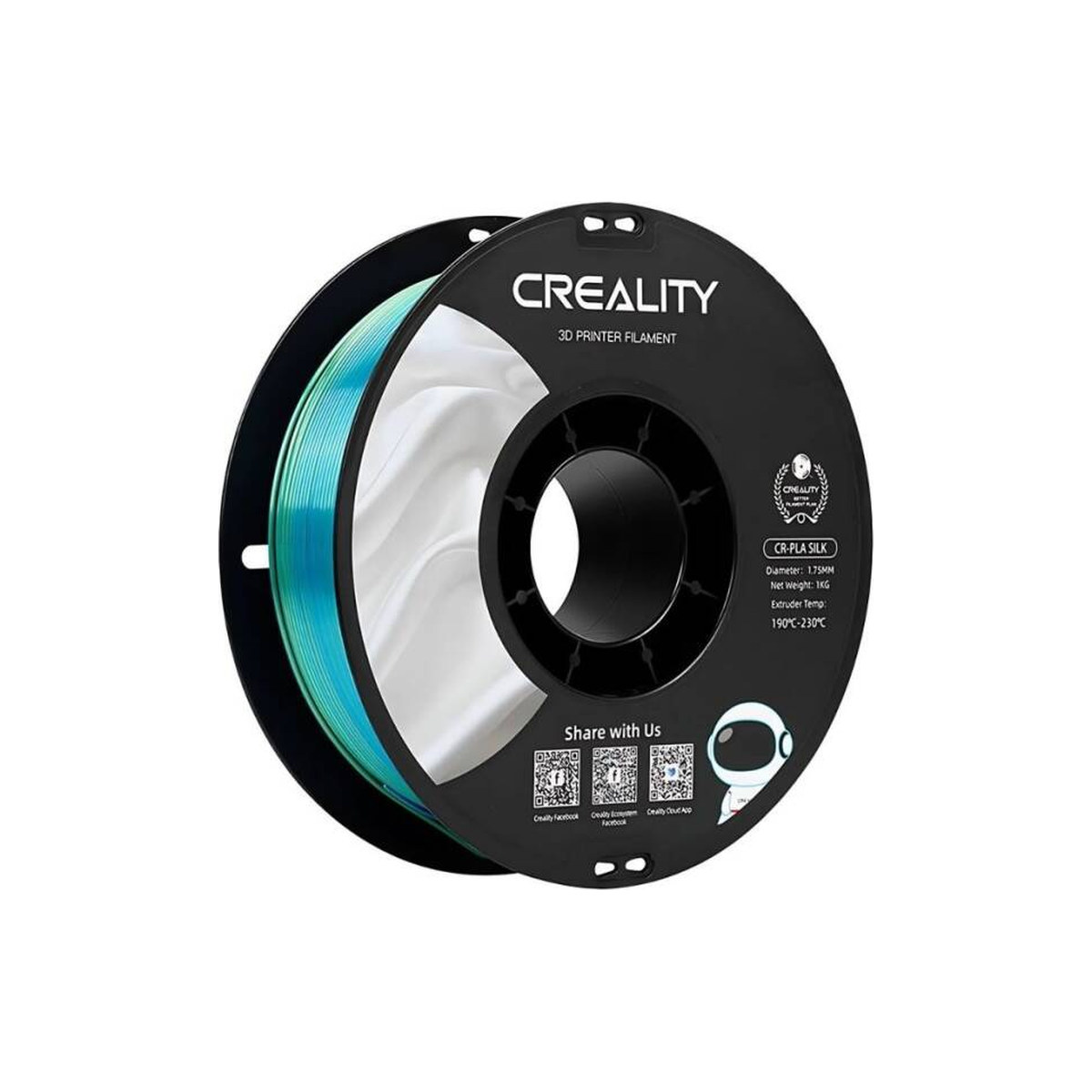 Creality CR-PLA Silk Filament 1.75mm 1kg Mavi-Yeşil
