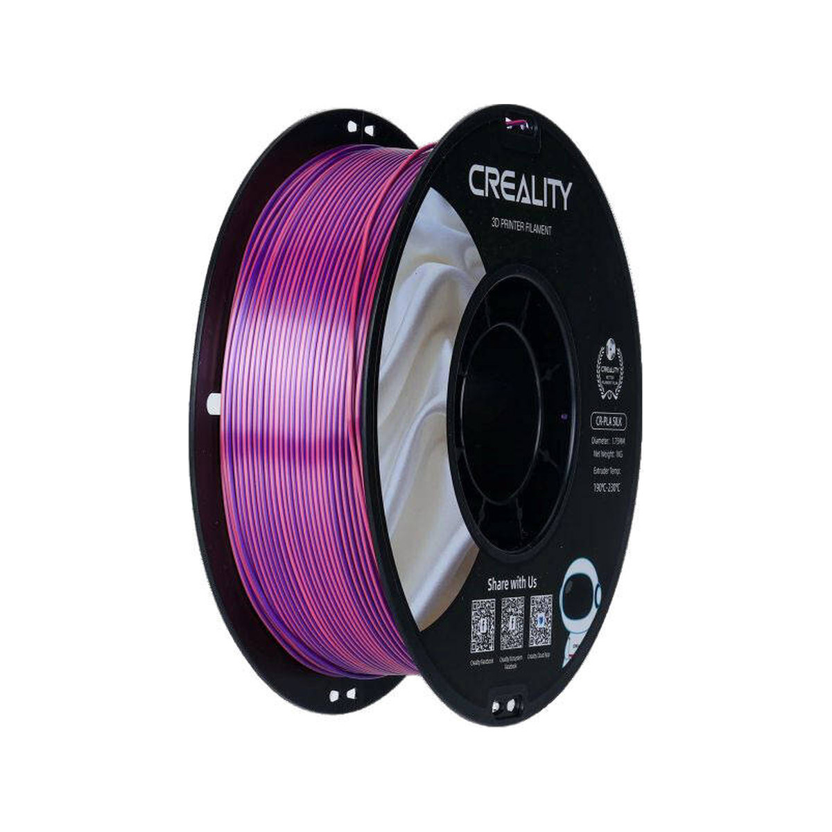 Creality CR-PLA Silk Filament 1.75mm 1kg Pembe-Mor