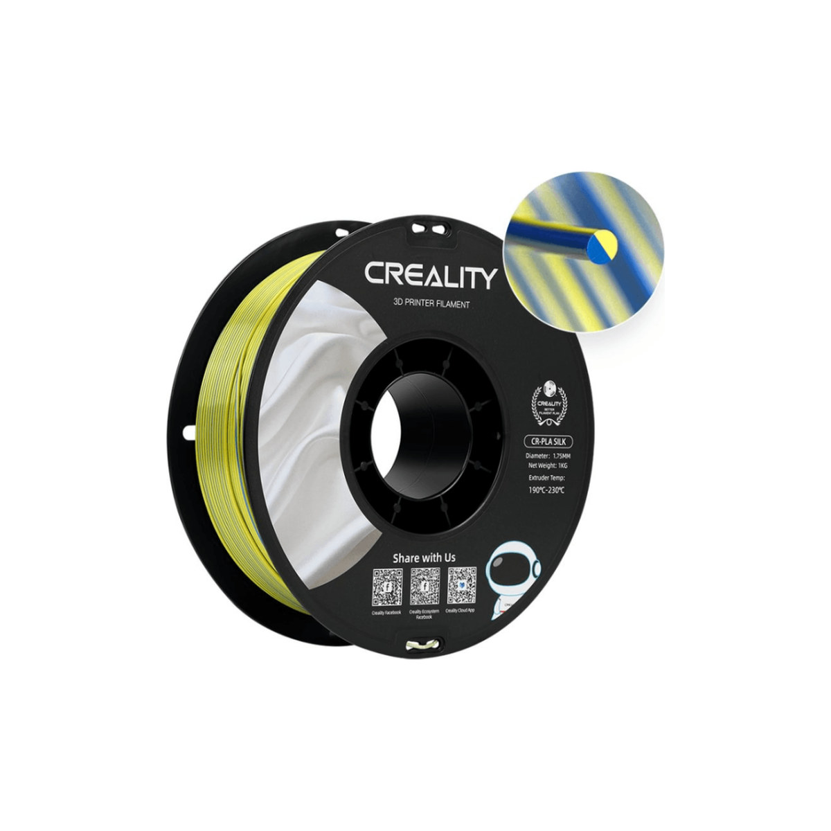 Creality CR-PLA Silk Filament 1.75mm 1kg - Göz alan objeler
