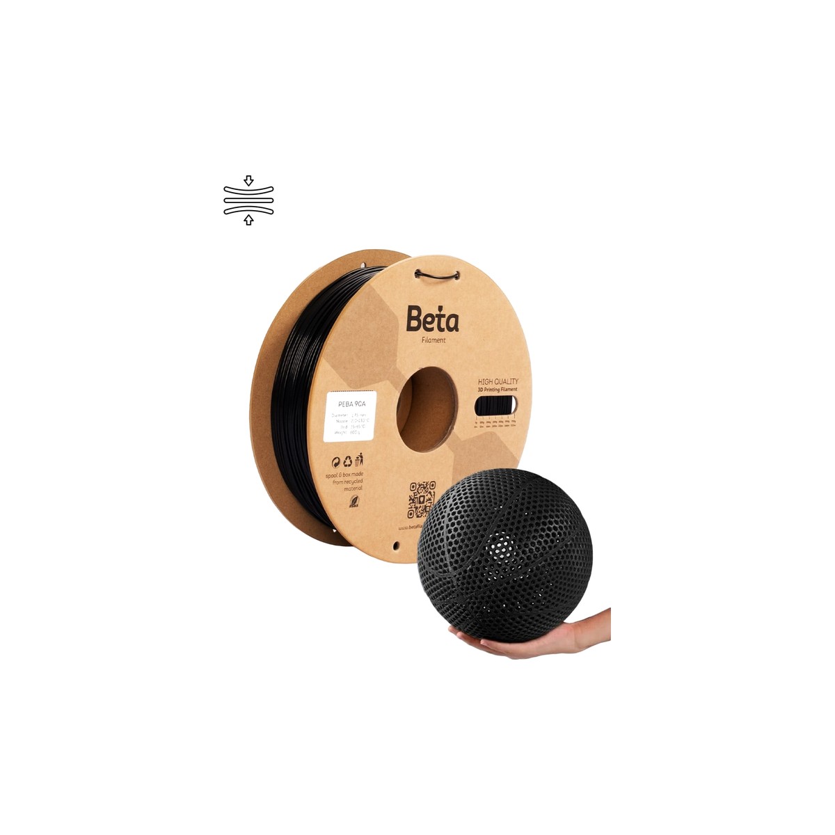 Beta PEBA 90A Filament 1.75mm 800g - Hafiflik