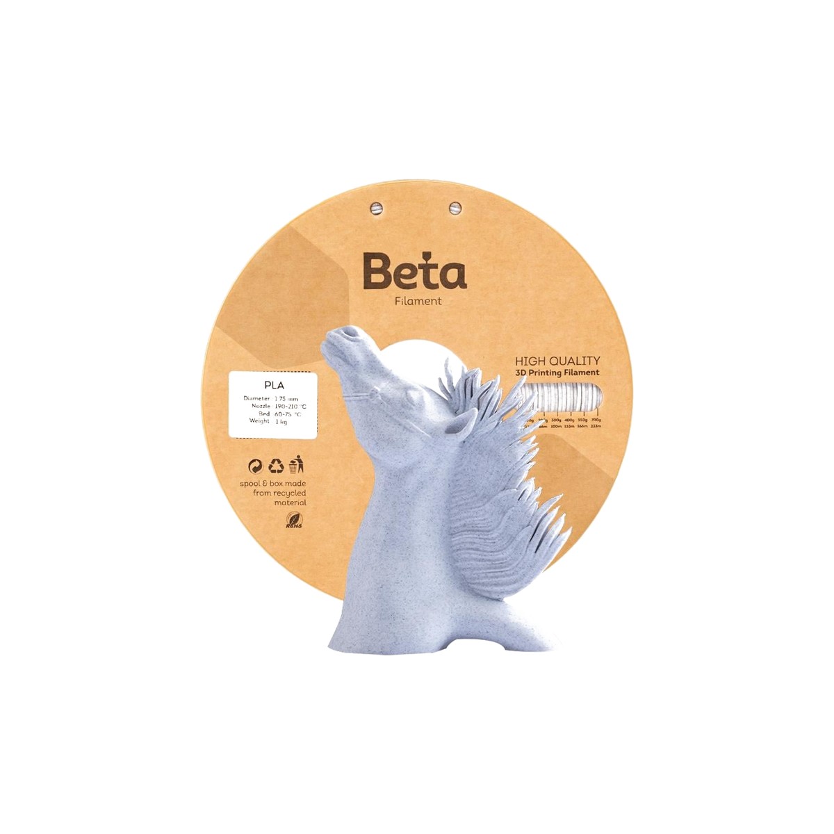 Beta PLA Marble Filament 1.75mm 1kg - Katman izi gizler