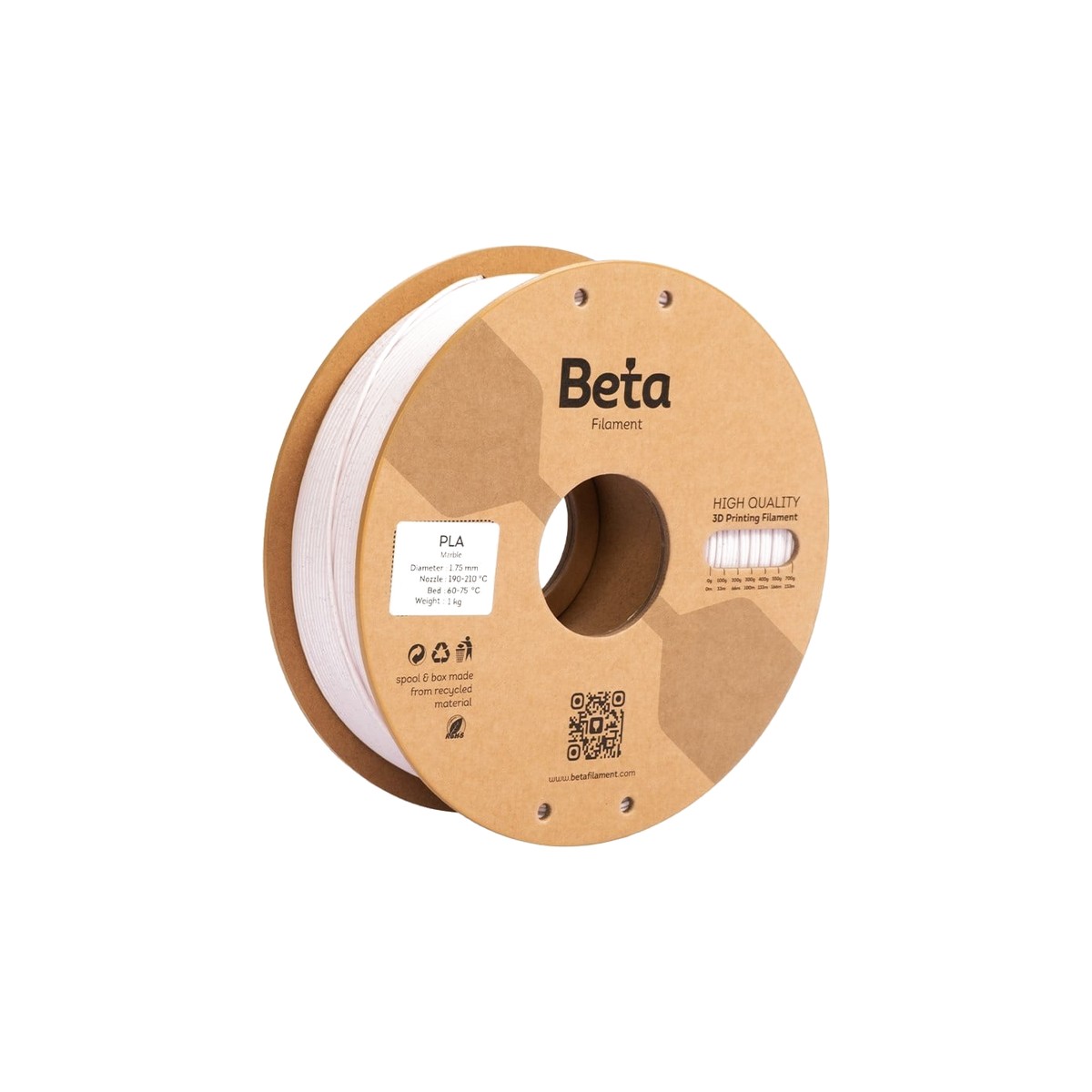 Beta PLA Marble Filament 1.75mm 1kg