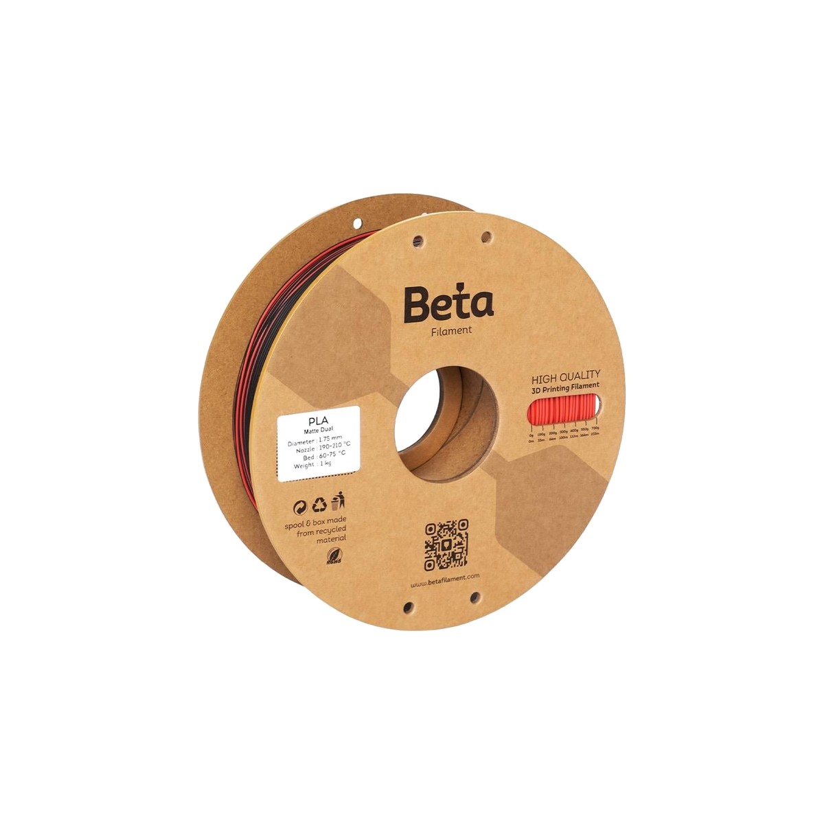 Beta PLA Matte Magic Filament 1.75mm 1kg