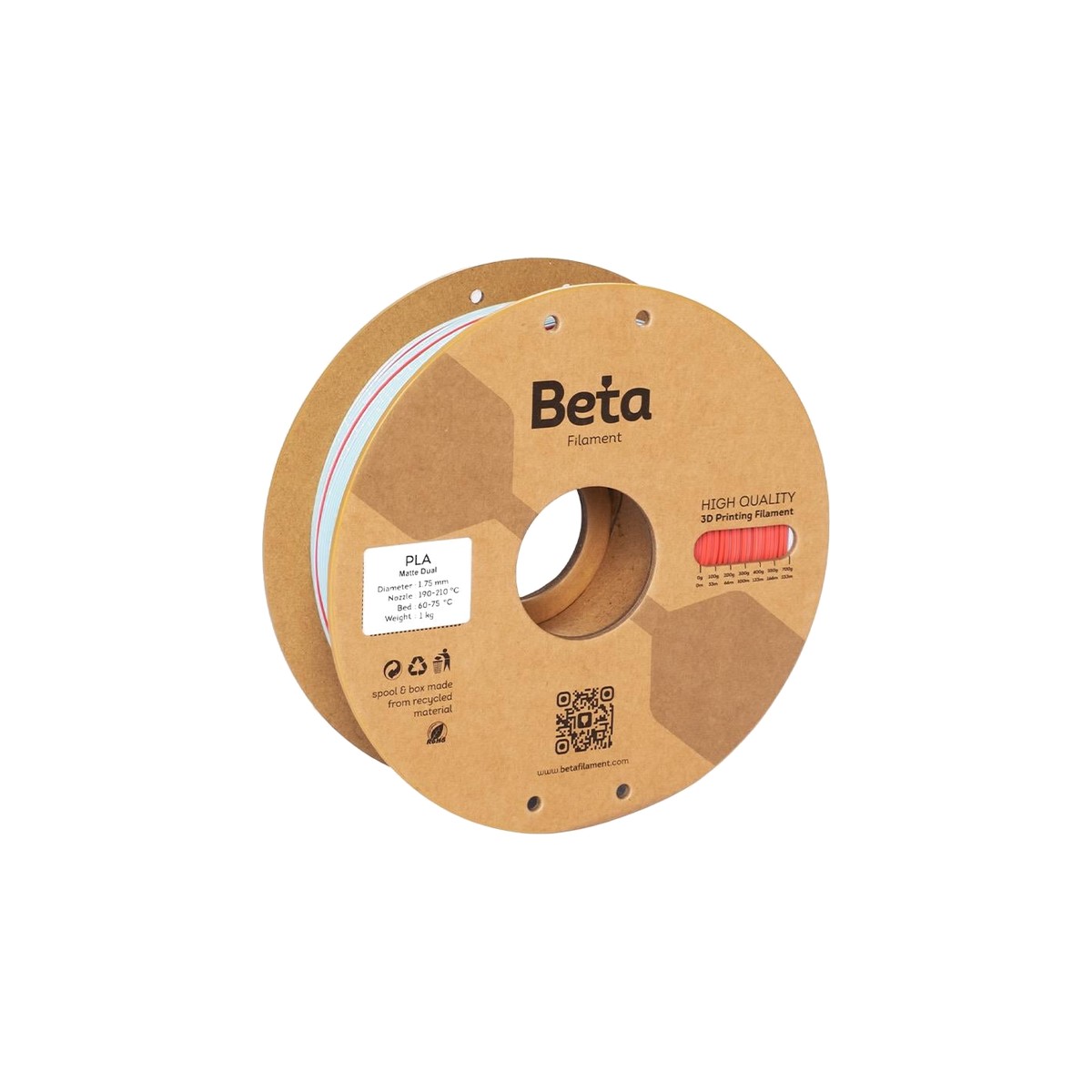 Beta PLA Matte Magic Filament 1.75mm 1kg - Mat doku