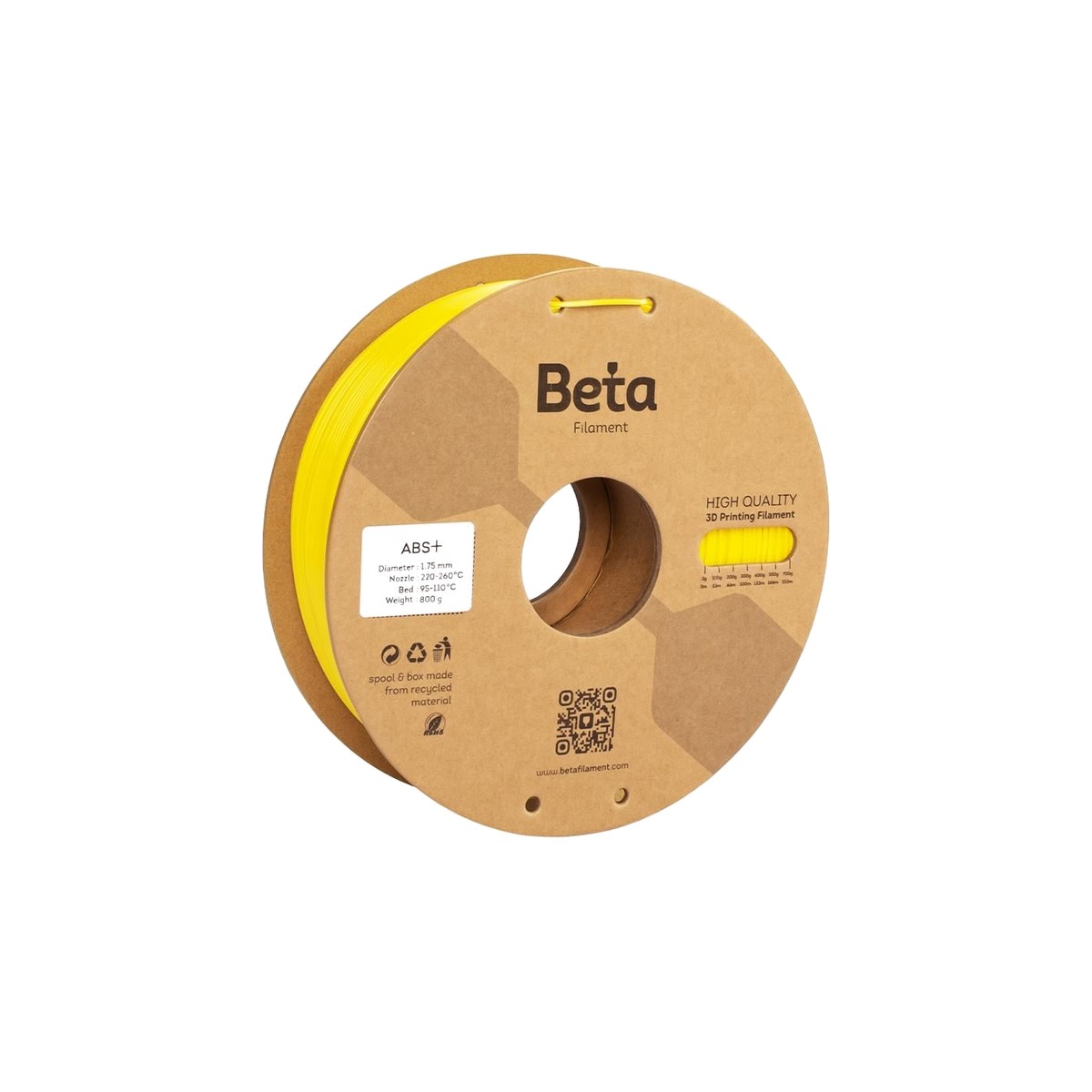 Beta ABS+ Filament 1.75mm 800g - Son işleme uygun