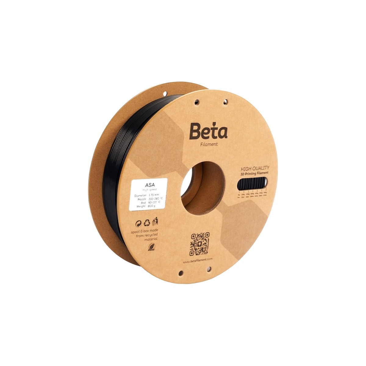 Beta ASA HS Filament 1.75mm 800g - UV direnci