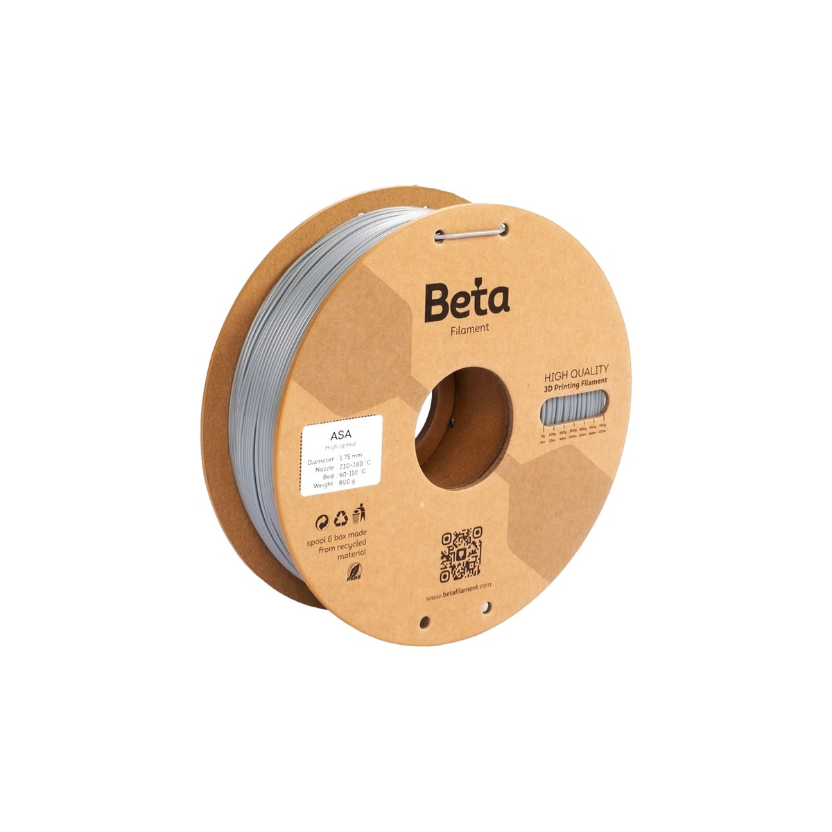 Beta ASA HS Filament 1.75mm 800g - Yüksek hız uyumu