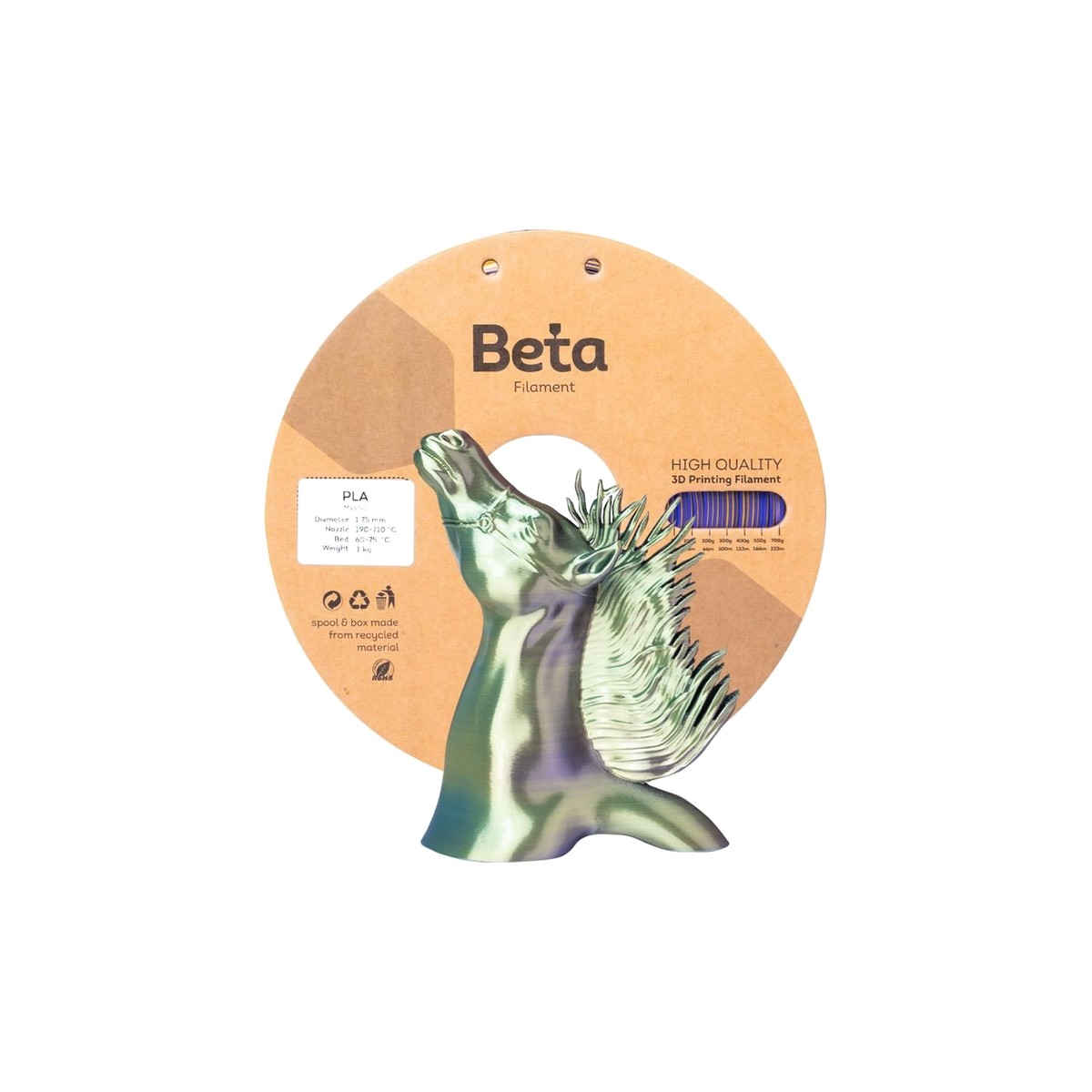 Beta PLA Mystic Silk Filament 1.75mm 1kg - Bukalemun etkisi
