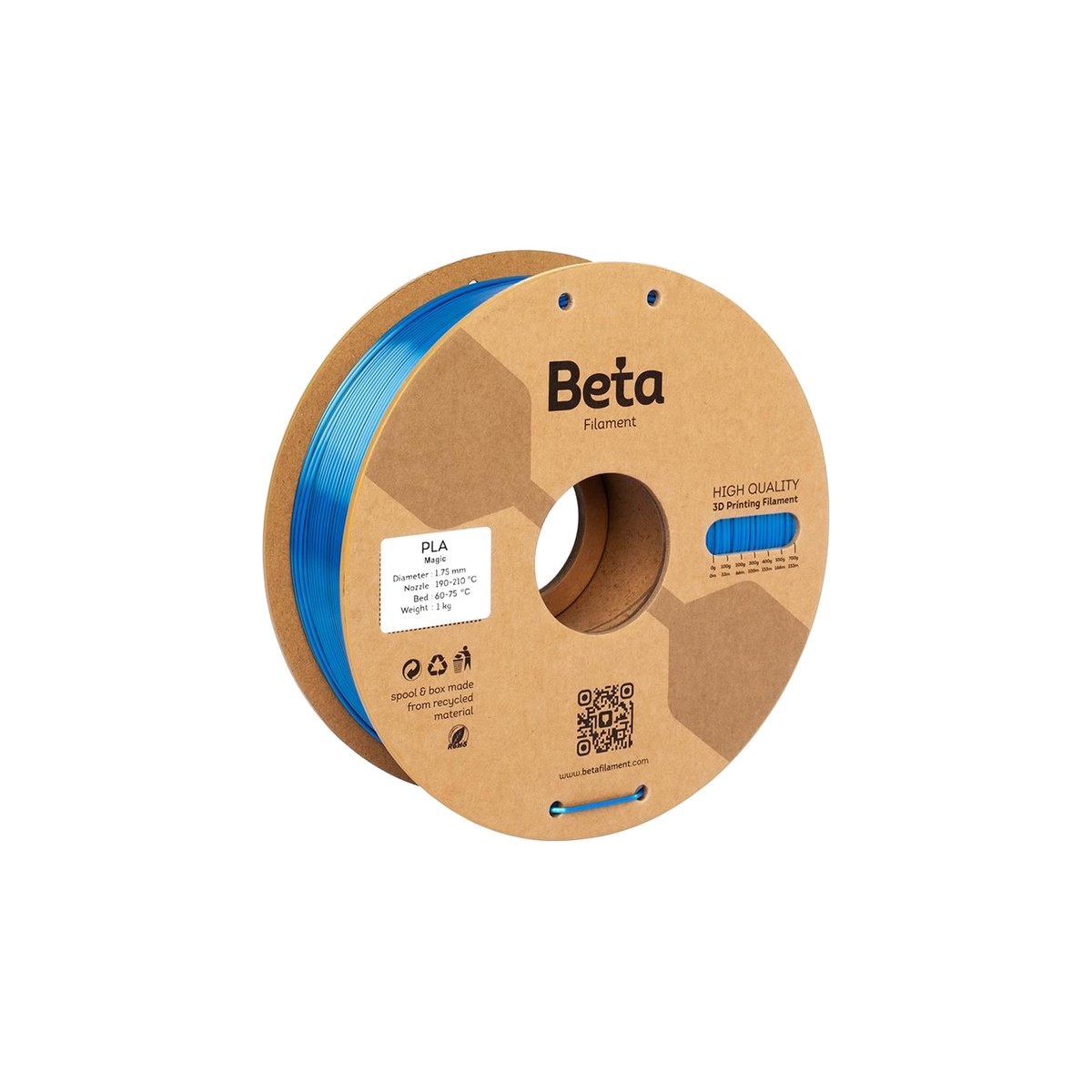 Beta PLA Magic Silk Filament 1.75mm 1kg - Yüksek parlaklık