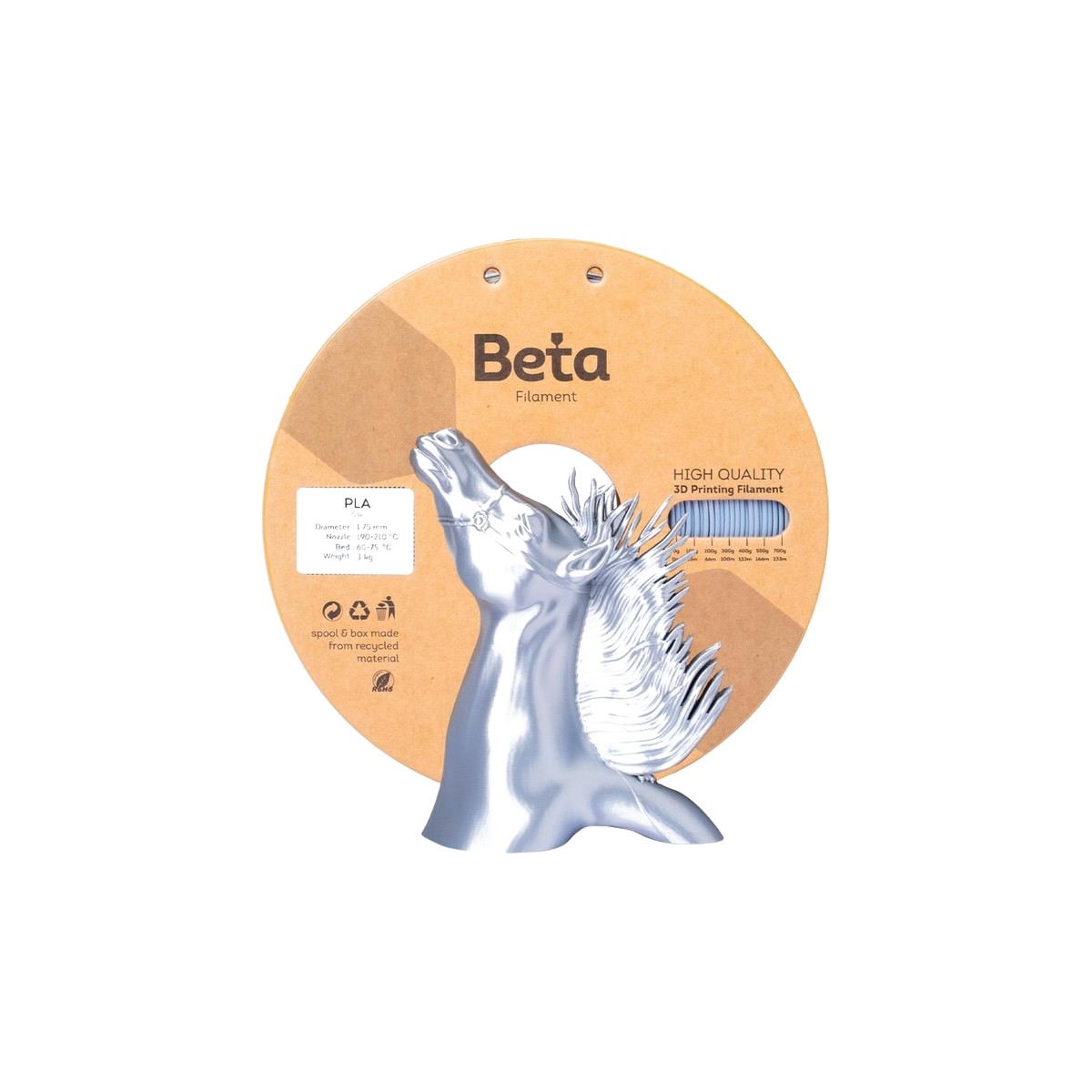 Beta PLA Silk Filament 1.75mm 1kg - Hazır ürün görünümü