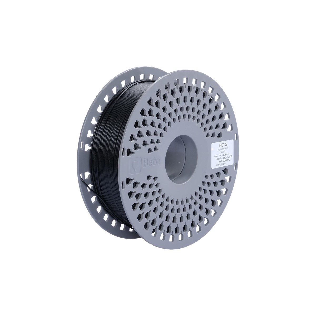 Beta PETG High-Speed Carbon Filament 1.75mm 1kg - Mat karbon dokusu
