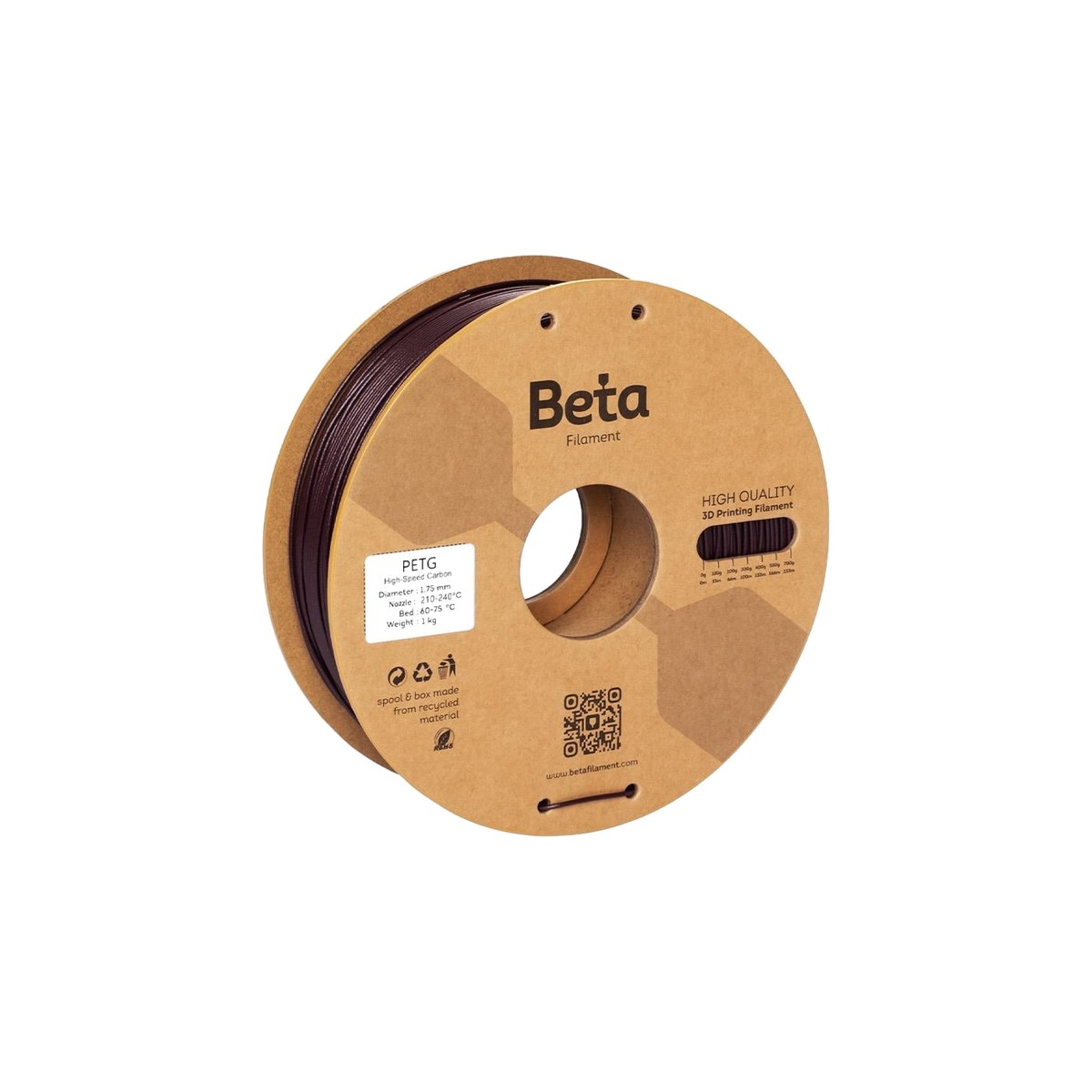 Beta PETG High-Speed Carbon Filament 1.75mm 1kg - Yüksek rijitlik