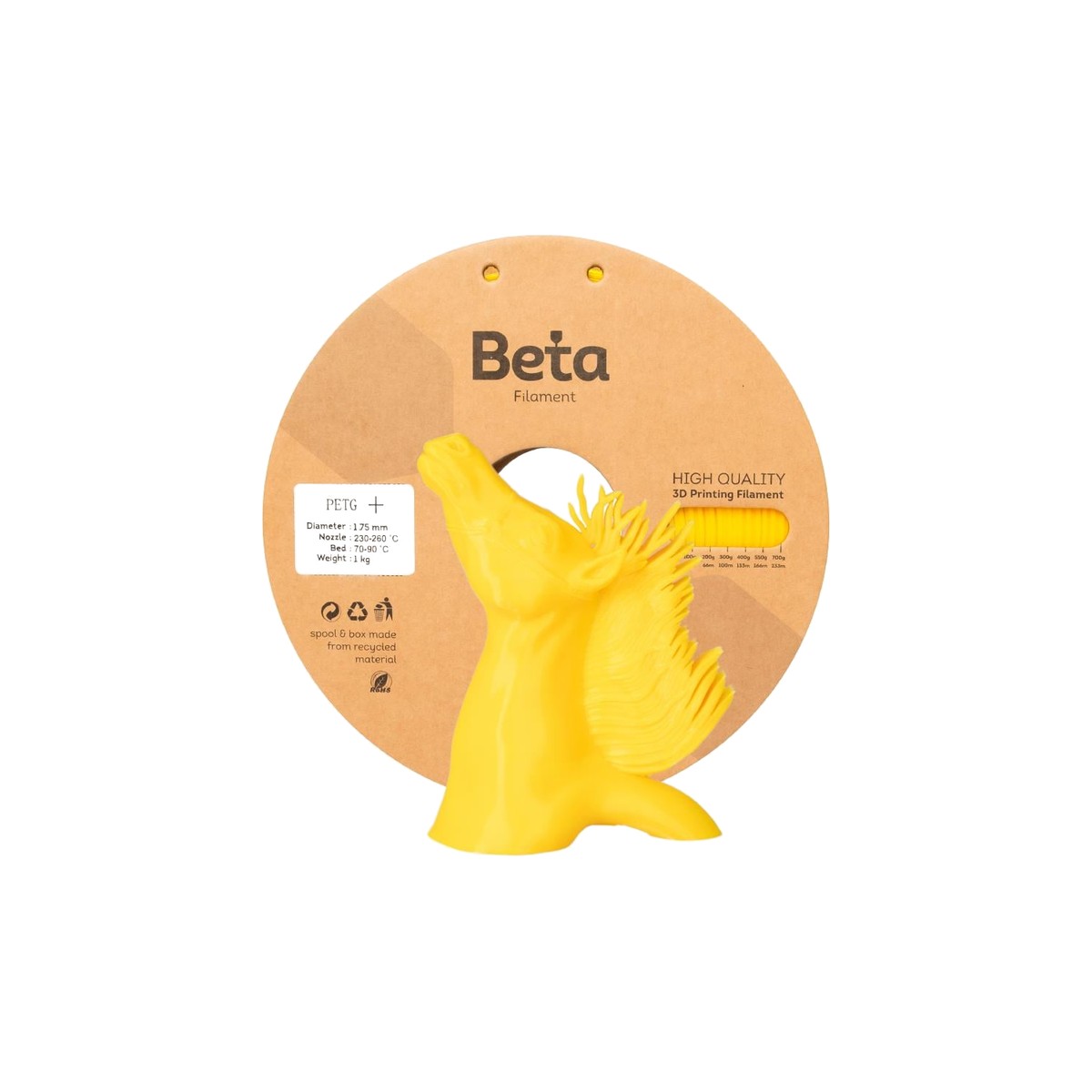 Beta PETG+ Filament 1.75mm 1kg - Nem ve kimyasal direnci