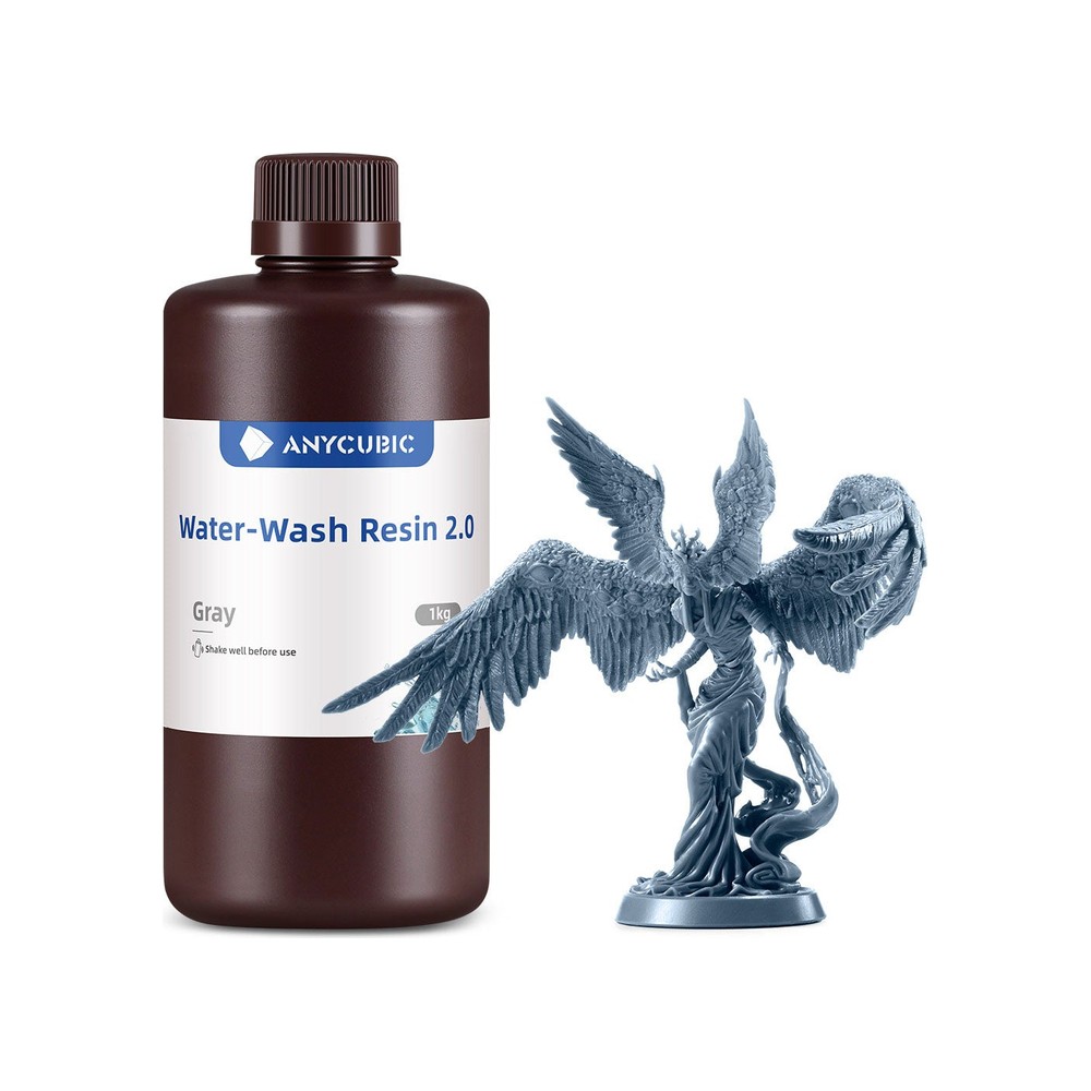 Anycubic Suyla Yıkanabilir (Water-Wash) Reçine 1kg Gri
